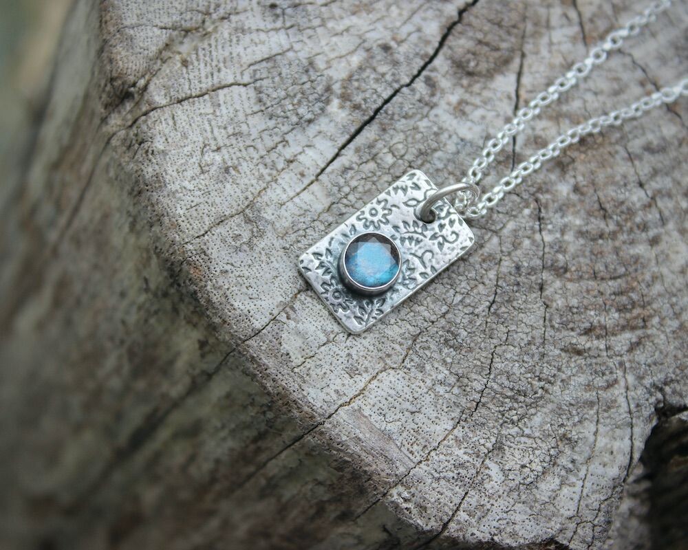 Sterling Silver 'Juicy Gemstones' Pendant Necklace, Please Select Gemstone: Labradorite
