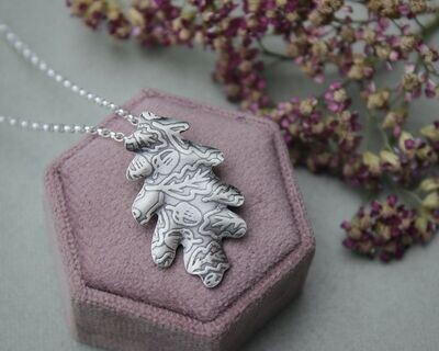 Sterling Silver Oak Leaf Necklace