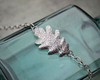 Sterling Silver Oak Leaf Bracelet
