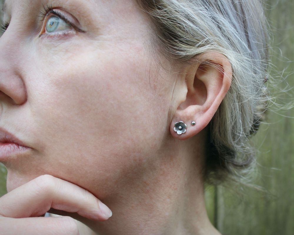 'Forget-Me-Not' Silver Flower Stud Earrings