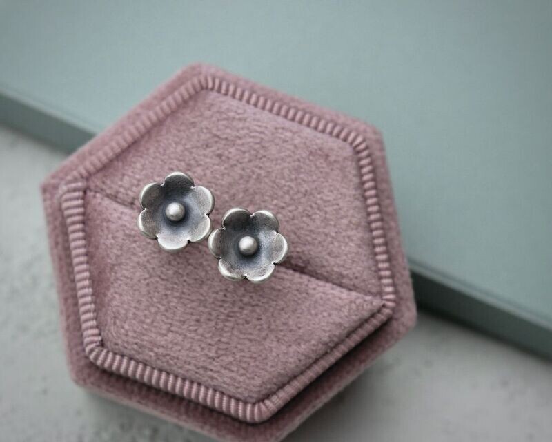 'Forget-Me-Not' Silver Flower Stud Earrings
