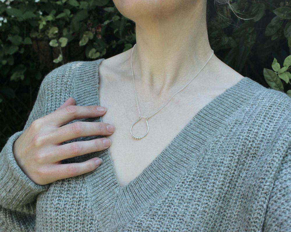 Stirling Silver Ring Holder 'Fidget' Necklace