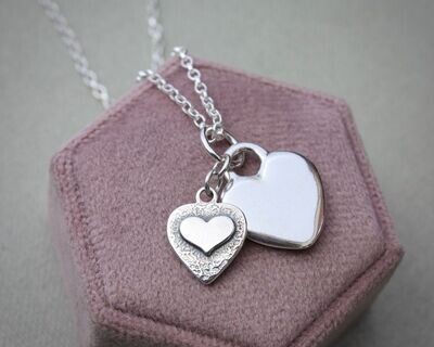 Triple Love Heart Pendant Necklace