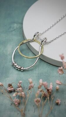 Stirling Silver Ring Holder 'Fidget' Necklace