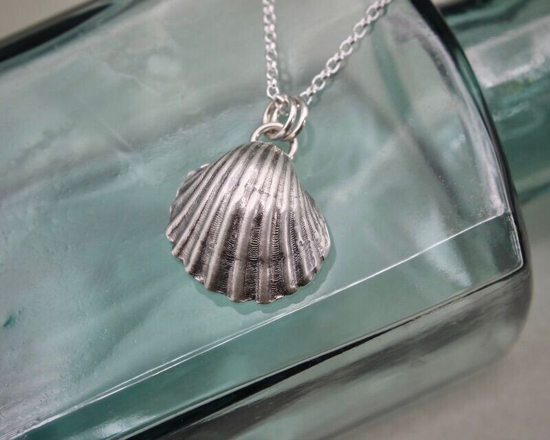Silver Cockle Shell Necklace