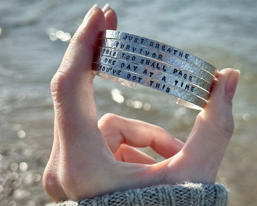 *SAMPLE SALE 25% OFF* Sterling Silver 'Empathy' Cuff Bangle, Hallmarked