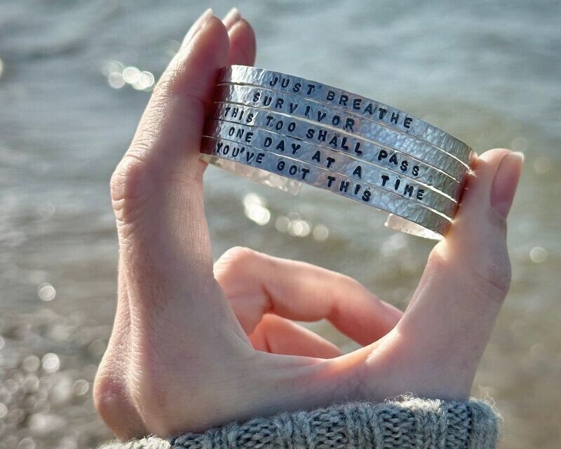 *SAMPLE SALE 25% OFF* Sterling Silver 'Empathy' Cuff Bangle, Hallmarked