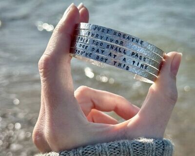 *SAMPLE SALE 25% OFF* Sterling Silver 'Empathy' Cuff Bangle, Hallmarked