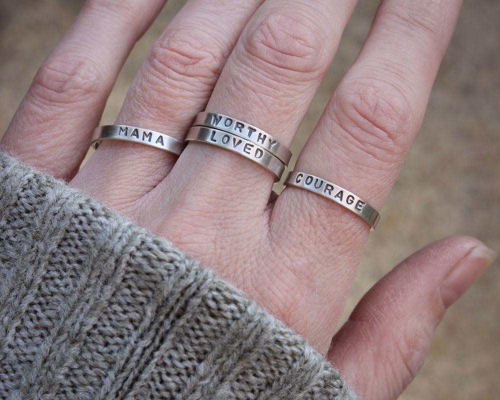 Sterling Silver Personalised Stacking Rings