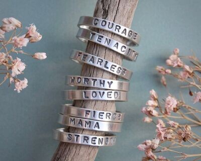 Sterling Silver Personalised Stacking Rings