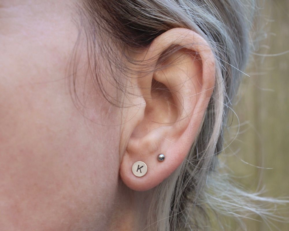 'Little Letters' Personalised Sterling Silver Initial Stud Earrings