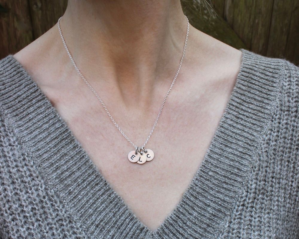 'Little Letters' Personalised Sterling Silver Initial Charm Necklace