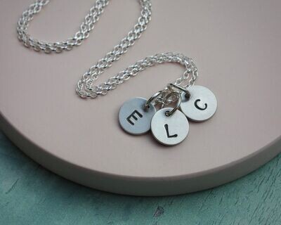 'Little Letters' Personalised Sterling Silver Initial Charm Necklace