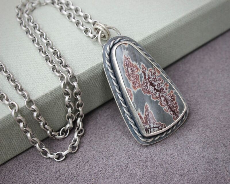 Sonoran Dendritic Rhyolite Statement Pendant