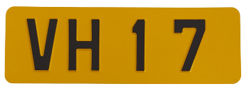 Plaque D´Immatriculation pour Vehicule avec un date de 1ere Immatriculation entre le 01.01.1974 et 01.07.2003