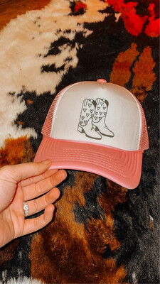Heart Boots Trucker Hat