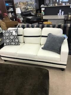New black and white sectional piece