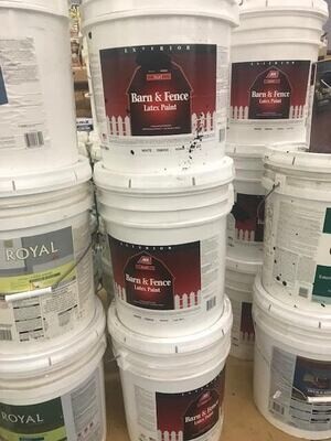 White Barn and Fence 5 gallon paint