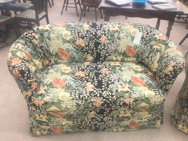 floral loveseat 1 of 2