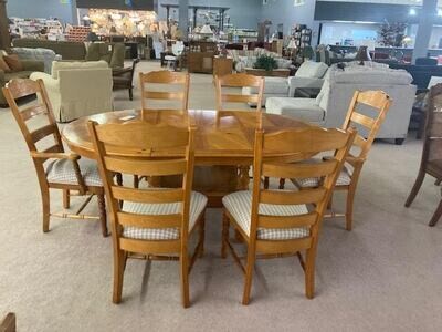 Dining room table with six chairs
