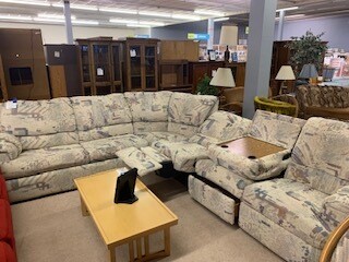3 Piece Sectional w hide a bed double recliners