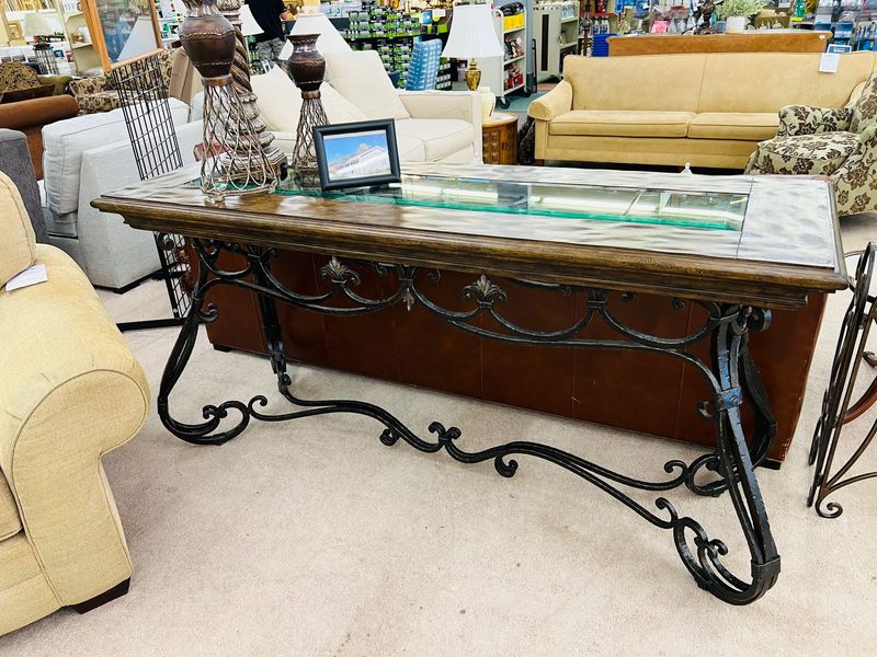 Wrought Iron XL Console Table