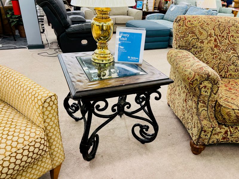 Wrought Iron XL End Table