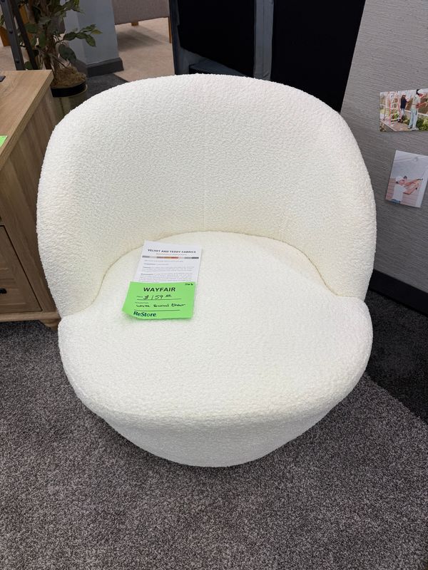White swivel chair