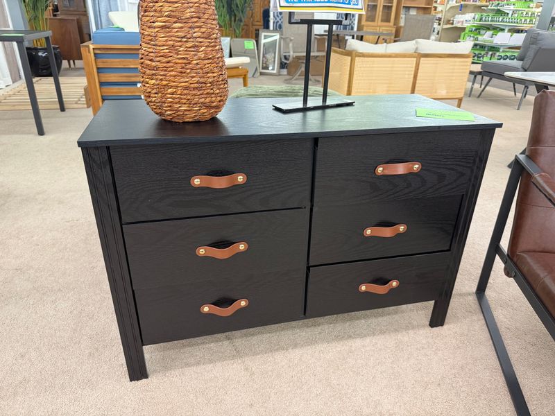 Black storage credenza