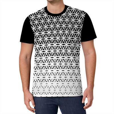 Sacred Geometry Seed of Life T shirt b/w