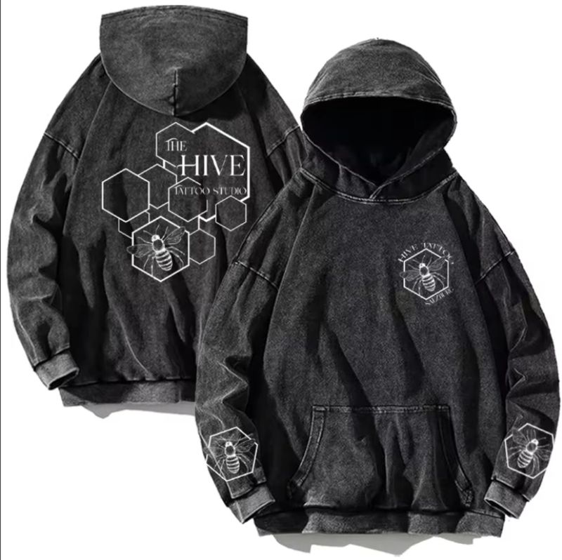 The Hive Tattoo Studio lightweight hoodie