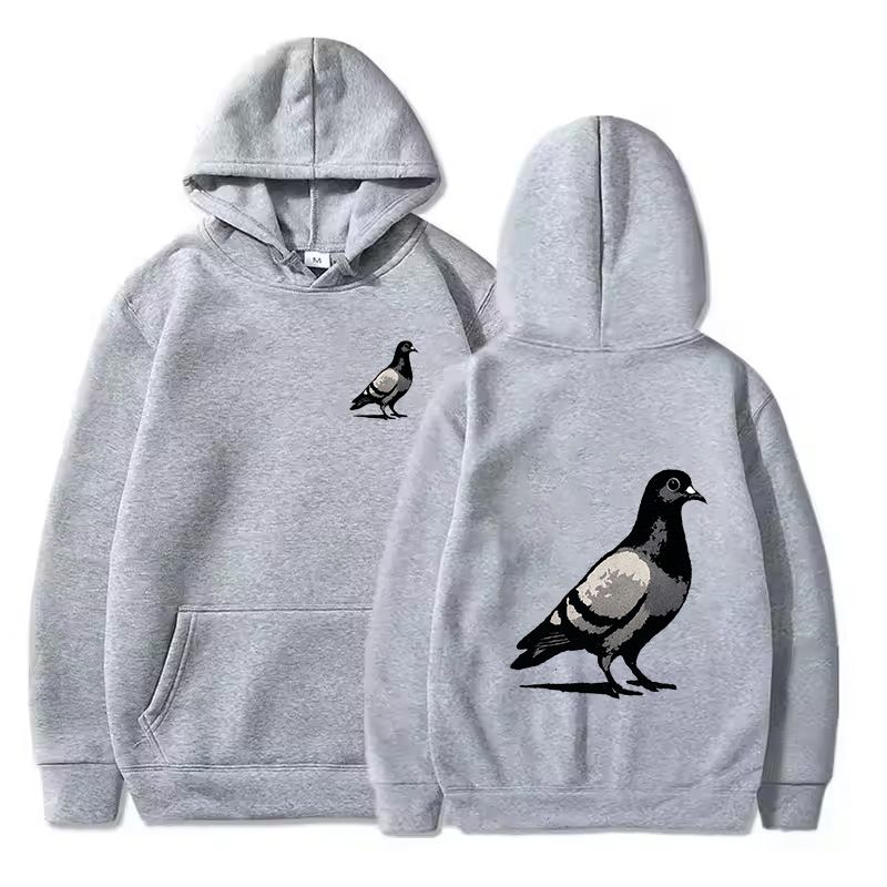 Grey Hoodie, Stencil Pigeon Street Edition