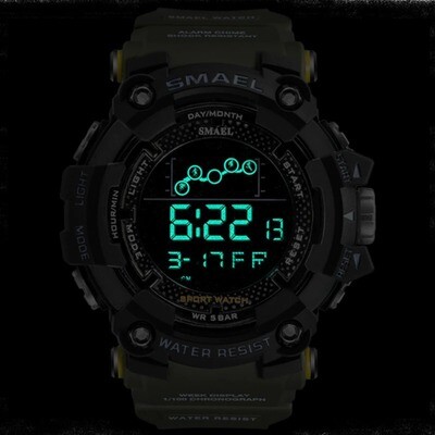 Military Water Resistant SMAEL Sport Watches for Men 1802 Relogio Masculine Watches Army Led Digital Wrist Stopwatches for Men