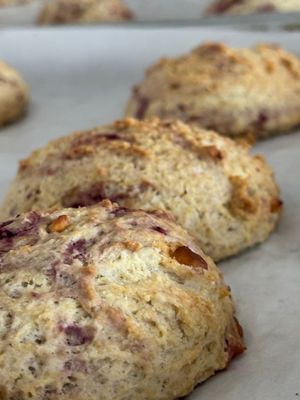 Raspberry White Chocolate Scones