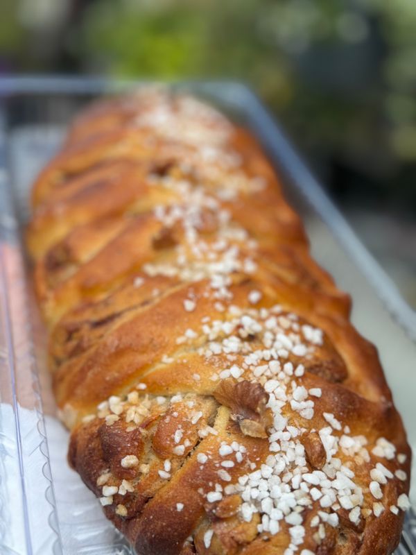 Cinnamon Pecan Pulla( Finnish cardamom bread)