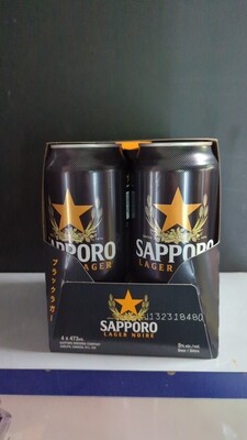 Sapporo Lager Noire 4-pack 