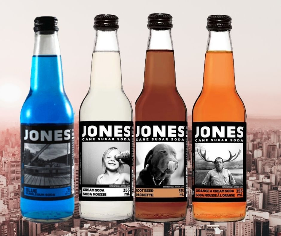 Jones Soda Sucre de canne 4-pack mixte