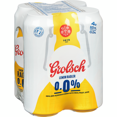 Grolsch sans alcool CITRON RADLER 4-pack
