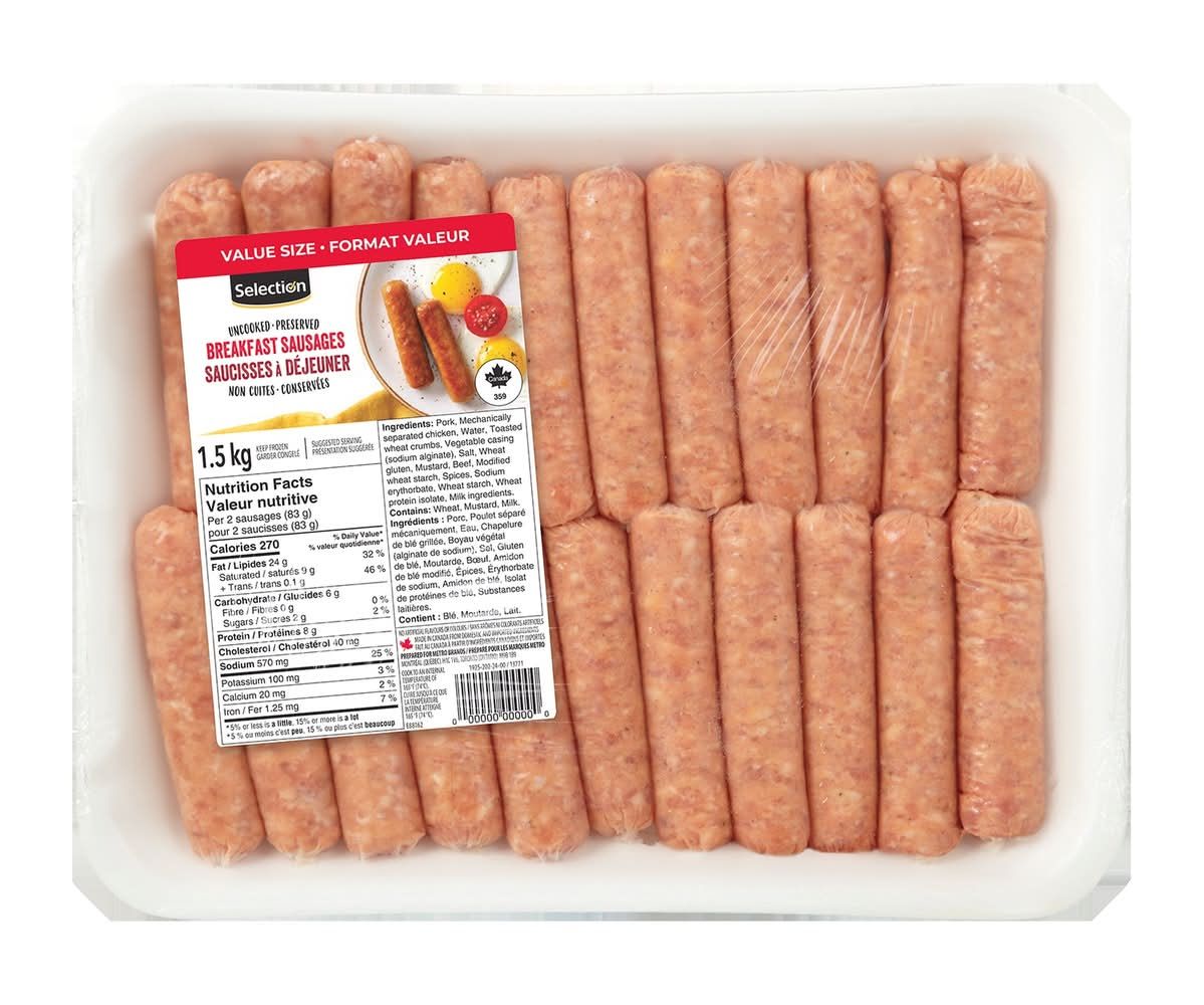 Saucisses Déjeuner 1.5kg