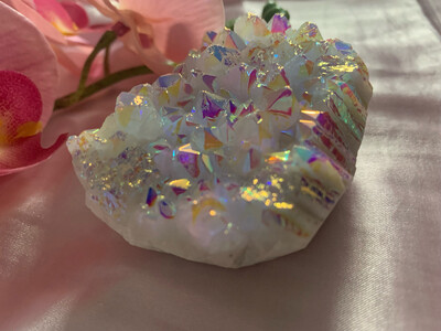 Angel Aura Quartz Cluster Natural Crystal Stone