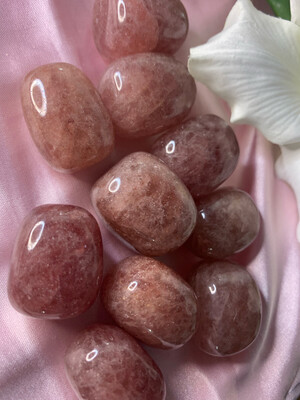 Strawberry Quartz Tumbles Natural Crystal Stone