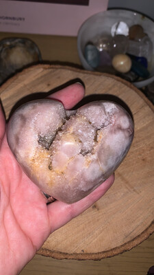 Pink Amethyst Druzy Very Sparkly Puffy Large Heart Natural Crystal