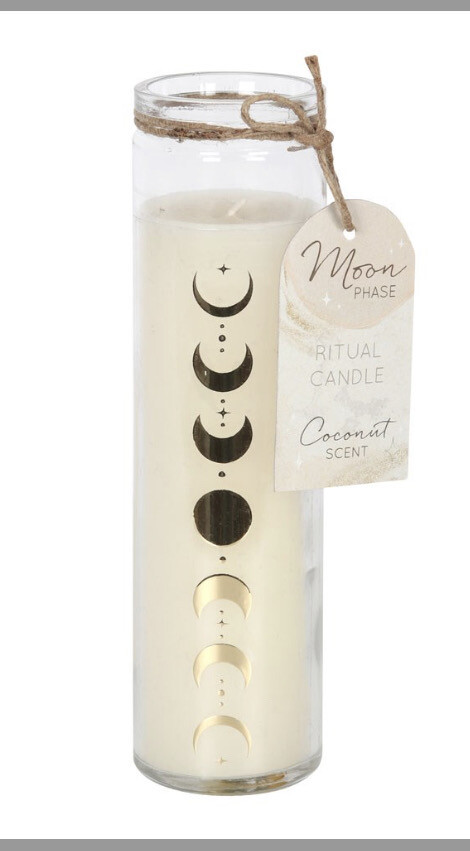 Moon Phase Coconut Tube Ritual Candle