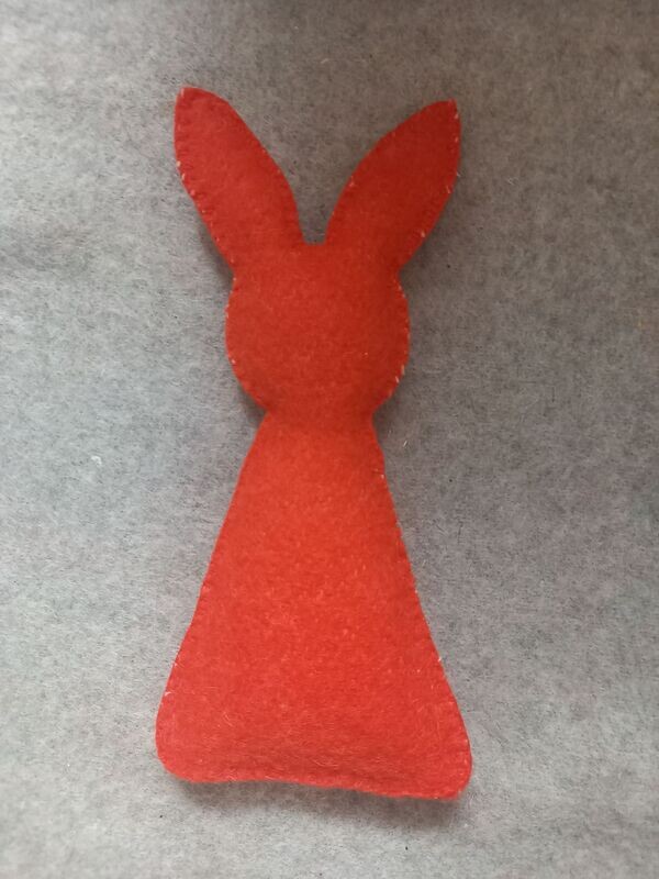 Konijn effen rood