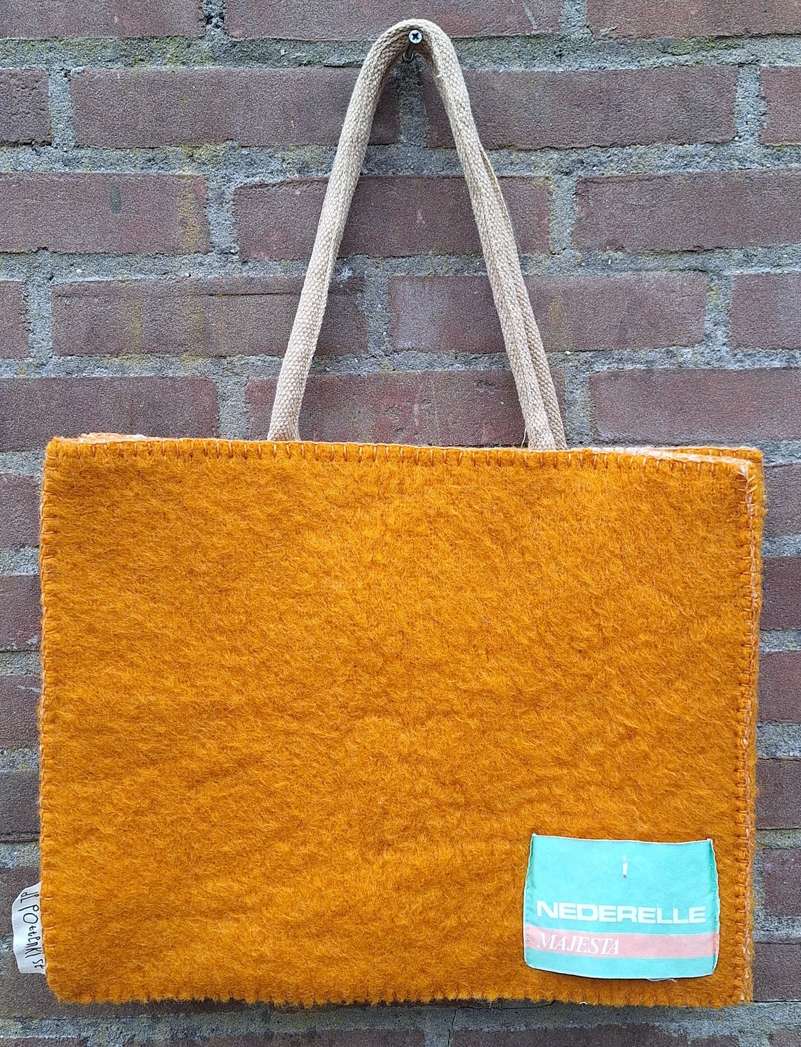 Tas warm oranje effen