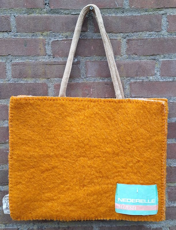 Tas warm oranje effen
