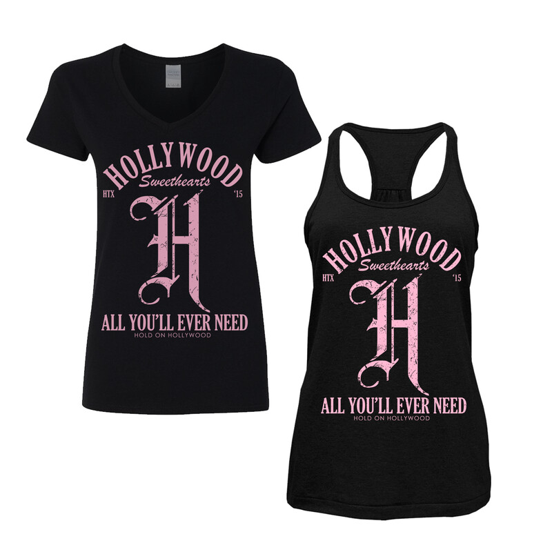 Hold On Hollywood - &quot;Sweethearts&quot; Ladies V-Neck &amp; Tanks