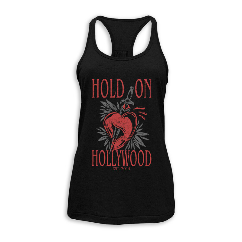 Hold On Hollywood - &quot;Wounded Heart&quot; Ladies Racerback Tanks
