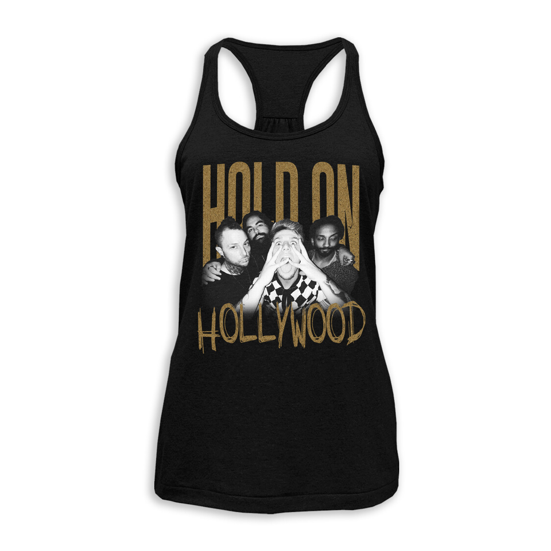 Hold On Hollywood - &quot;Golden Boys&quot; Ladies Racerback Tanks