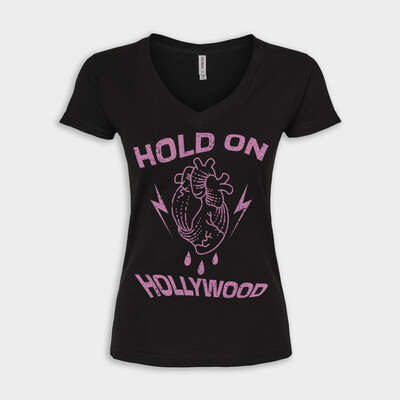 Hold On Hollywood - &quot;Electric Love&quot; Ladies V-Neck